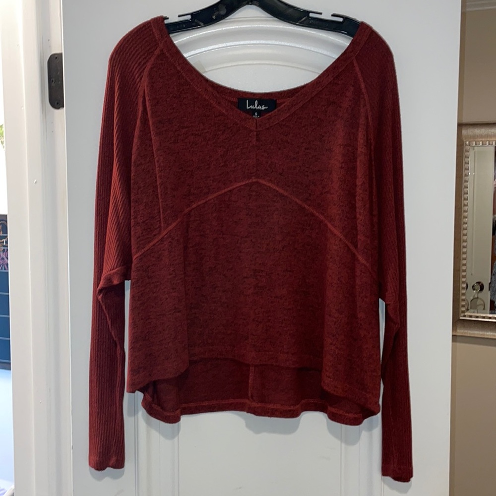 Lulus deep red long sleeve